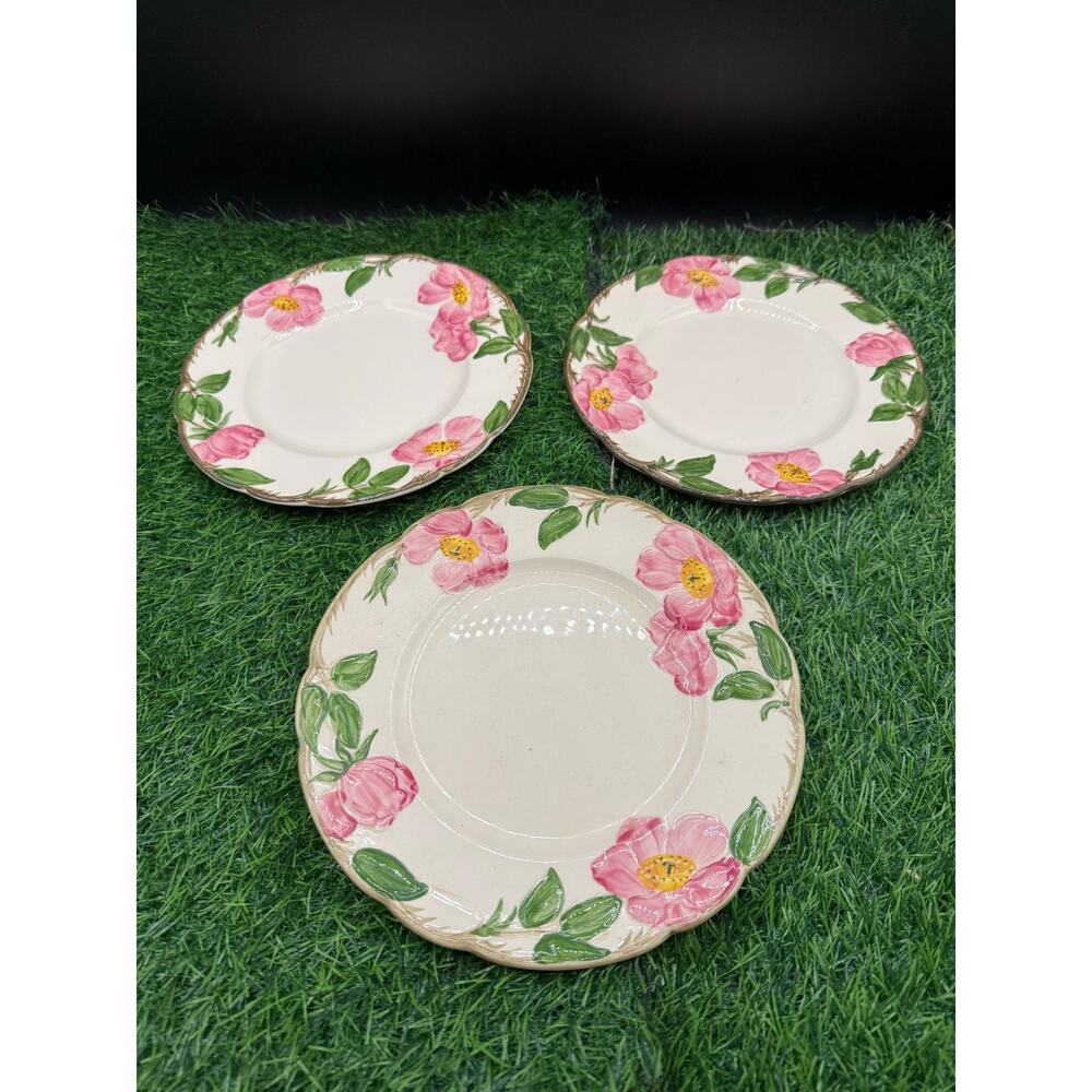Vintage Franciscan Desert Rose Salad Plates - Set of 3 – 8" Diameter